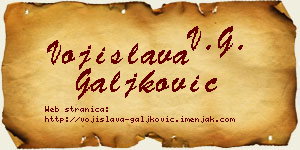 Vojislava Galjković vizit kartica